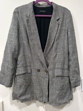 🎊🎉🎊 Reformation linen houndstooth jacket M